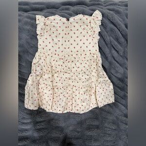 Charming Strawberry Print Kids Dress
